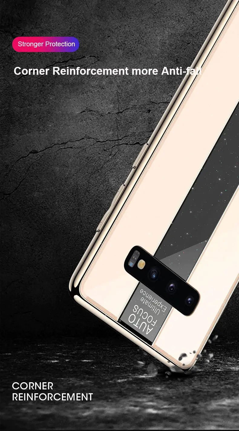 Роскошный чехол из оргстекла с покрытием для samsung Galaxy S10 S9 S8 Plus S10e, акриловый чехол с вертикальной полосой для samsung Note 9 8