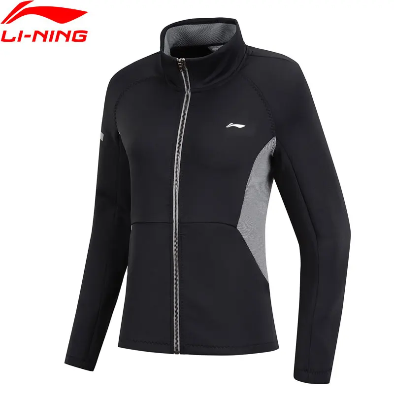 Li Ning женский тренировочный свитер на молнии облегающий 3D комфортный спортивный с