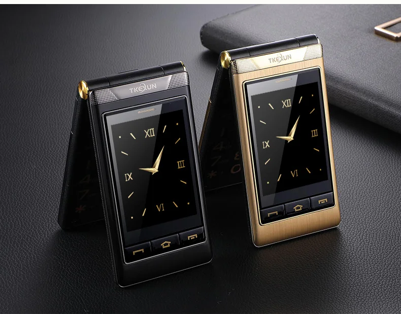Роскошный 3g WCDMA флип-телефон Fsmart TKEXUN G10-1 двойной экран 3,0 дюймов телефон SOS быстрый набор fm-радио мобильный телефон для пожилых людей