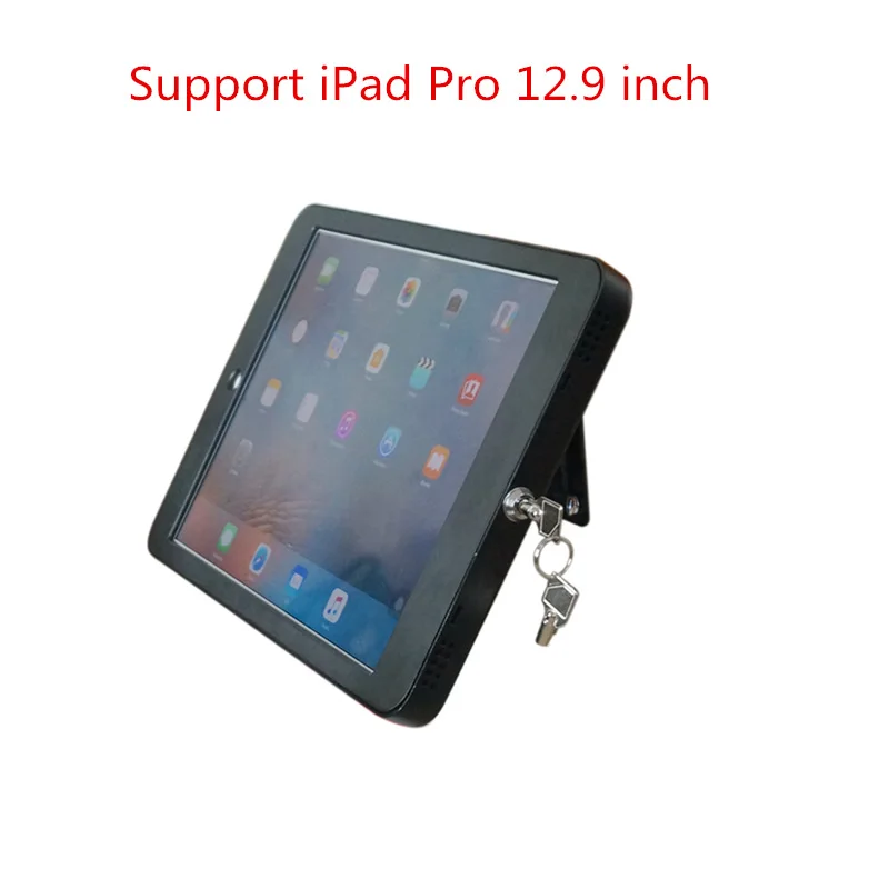 for iPad Pro 12.9 Подставка для планшета с замком, настенный металлический держатель, защитный дисплей, кронштейн для экрана, вращающийся на 360 градусов, регулировка наклона для iPad234 Mini4 Pro - Цвет: for iPad Pro 12.9