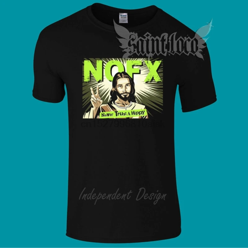 Новинка футболка NOFX Never Trust a Hippy рок-магазин музыка и комиксы размер США S-3XL |