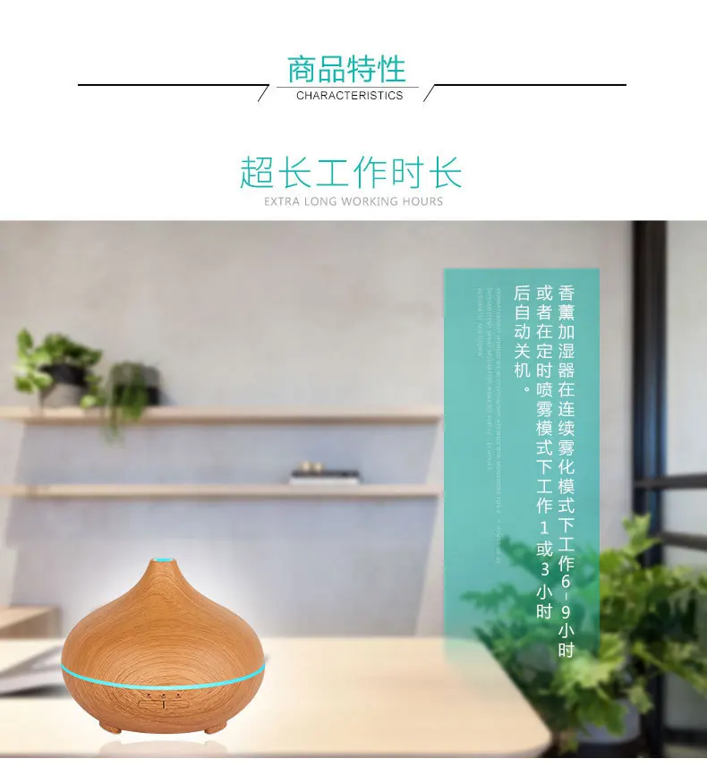 Ультразвуковой увлажнитель воздуха со светодиодной лампой 7 цветов|Увлажнители