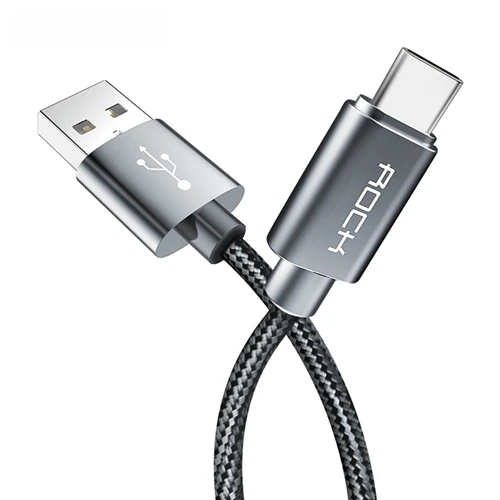 Grey Металлический Плетеный usb type-C кабель для быстрой зарядки USB C кабель для samsung Galaxy S8 Note 8 OnePlus 2 для Xiaomi 4C type-C шнур - Цвет: Grey