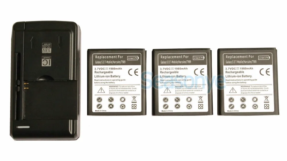 Seasonye 3x1980mAh EB-L1D7IBU / BA EB585157VA EB585157VK сменный аккумулятор + универсальное зарядное