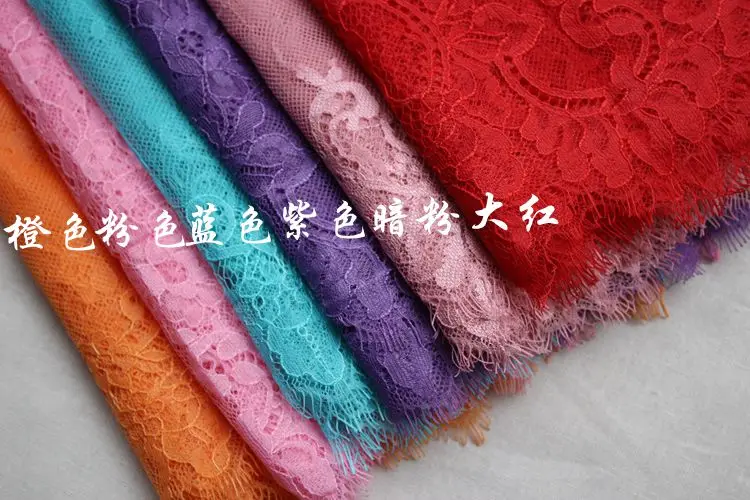6Meters/Lot Multicolor Eyelash Lace Trim Wide 42CM DIY Handmade Wedding Dress Clothes Fabric Accessories | Дом и сад