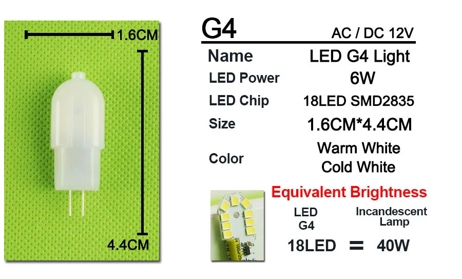 6 шт с регулируемой яркостью(12 V/220 V Мини светодиодный G4 COB Светодиодный лампа 4 Вт 6 Вт DC/AC 360 угол люстра Замена галогеной лампада ампулы Bombilla