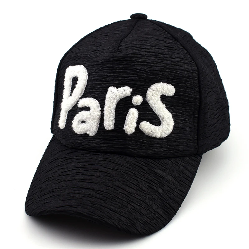 Париж слово пряжи pattern cap кости женские повседневные Танцы snapback шляпа хип хоп