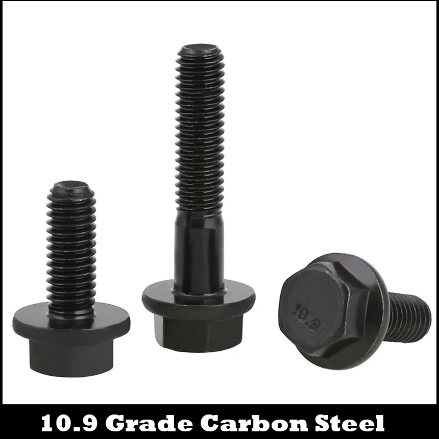 

M14 M14*35/40/45/50 M14x35/40/45/50 10.9 Grade Black Carbon Steel GB5789 Screw Full Thread External Hex Hexagon Flange Bolt