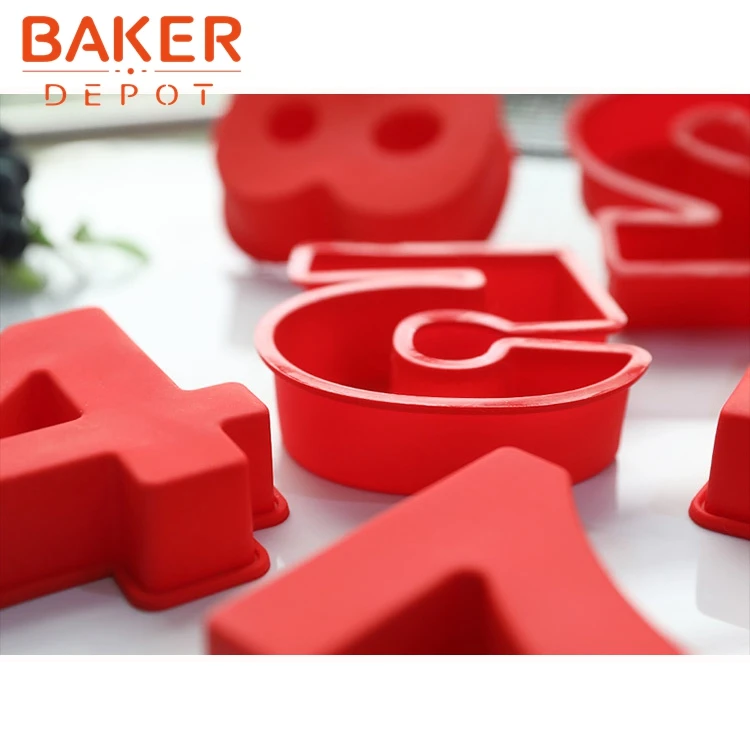 BAKER DEPOT 0-9 силиконовая форма для торта с цифрами Рождественский инструмент