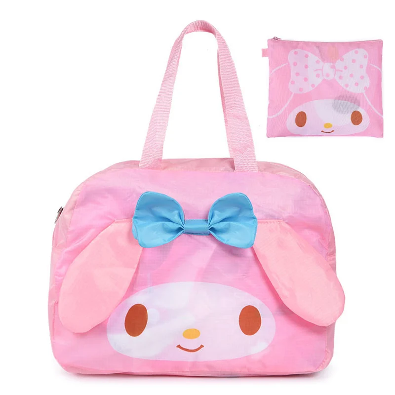 B Милая розовая сумка на плечо с рисунком hello kitty для девочек и женщин, багаж для путешествий, переносные сумки для хранения, детские подарки, плюшевые рюкзаки для багажа - Цвет: B