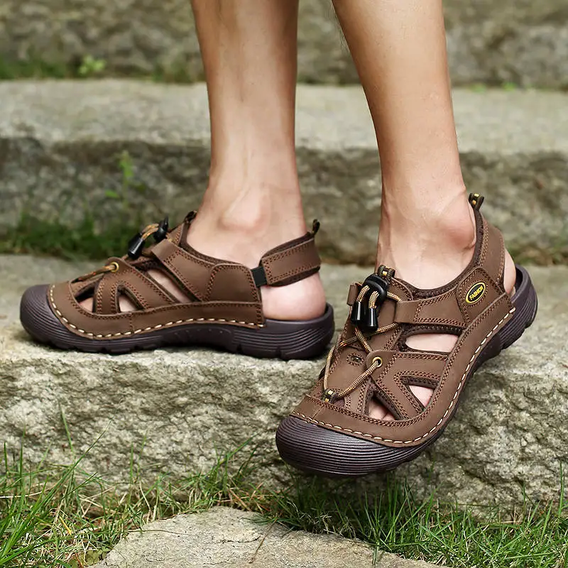 Toursh Пояса из натуральной кожи сандалии для прогулок Обувь Водонепроницаемый