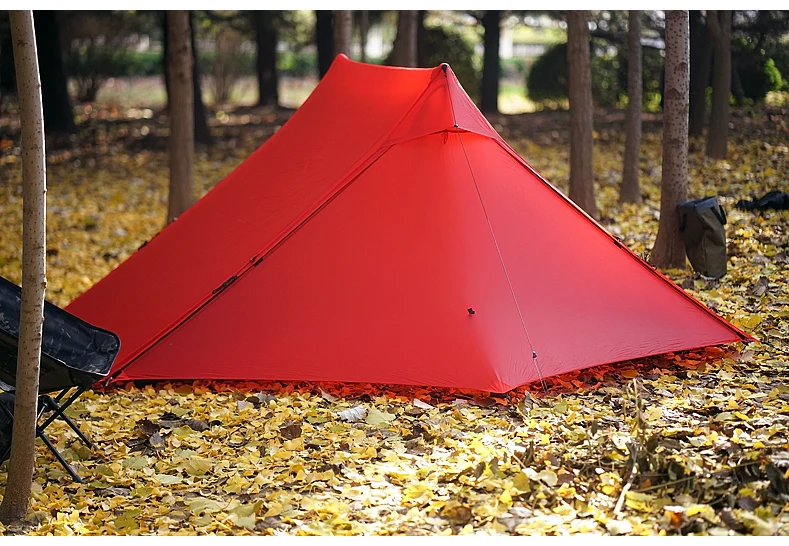 Свободно духов весы палатка 20D silnylon 2 человек Oudoor Сверхлегкий Палатка 3 Сезон Профессиональный бесштоковый палатка