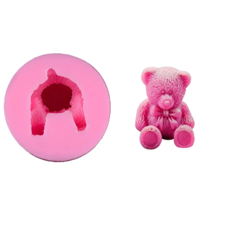 Силиконовые 3D Мишка Фондант Плесень Шоколад Sugarcraft инструмент для выпечки торта