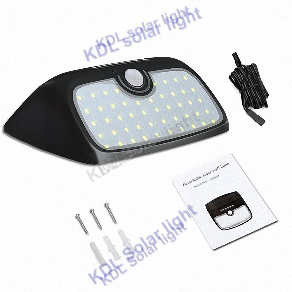 Съемный 48 светодиодный солнечный светильник водонепроницаемый открытый