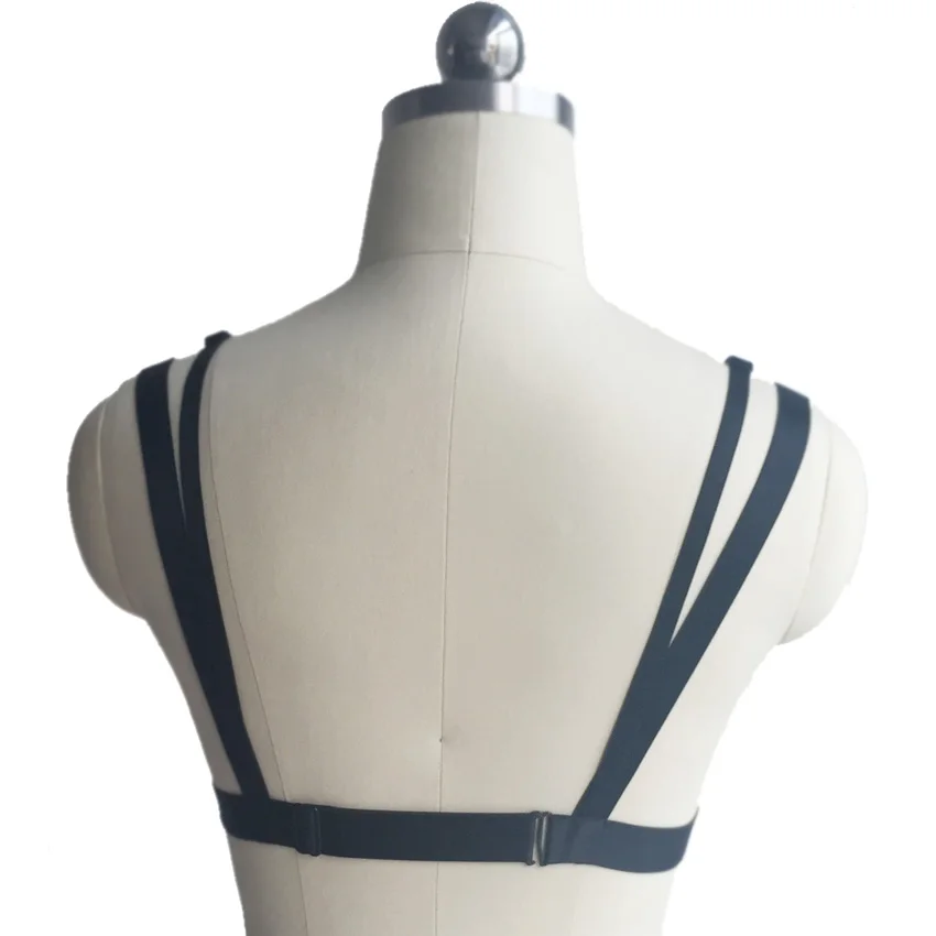 New Handmade harness cage Harajuku Gothic body black bondage bra fantasias sexy erotic | Женская одежда