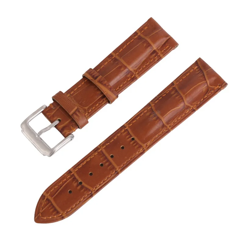 18mm 20mm 22mm Watchbands Retro Brown Men Soft Watch Band Strap Metal Pin Buckle Accessories Relojes Hombre 2019* | Наручные часы