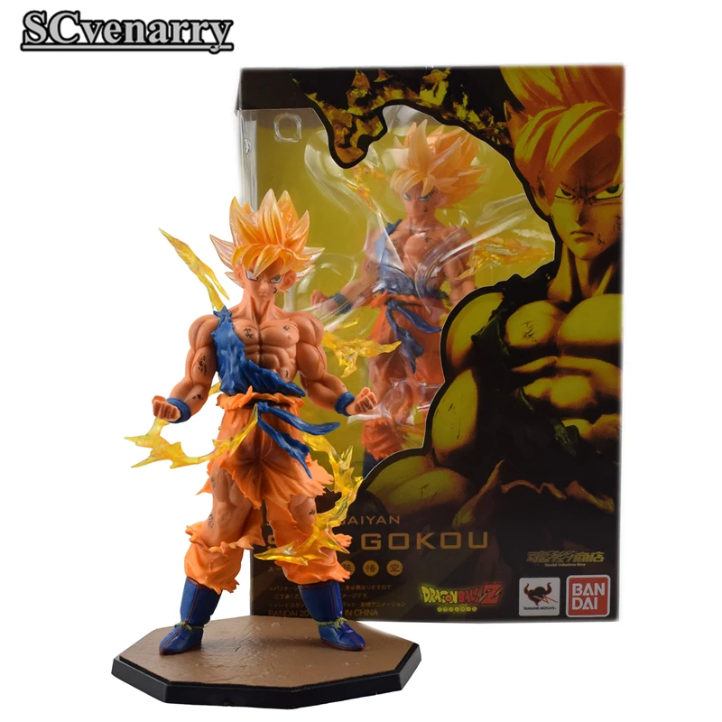 Аниме Dragon Ball Z Goku фигурка Супер Saiyan Son Gokou Боевая версия. ПВХ Фигурки Модель игрушки