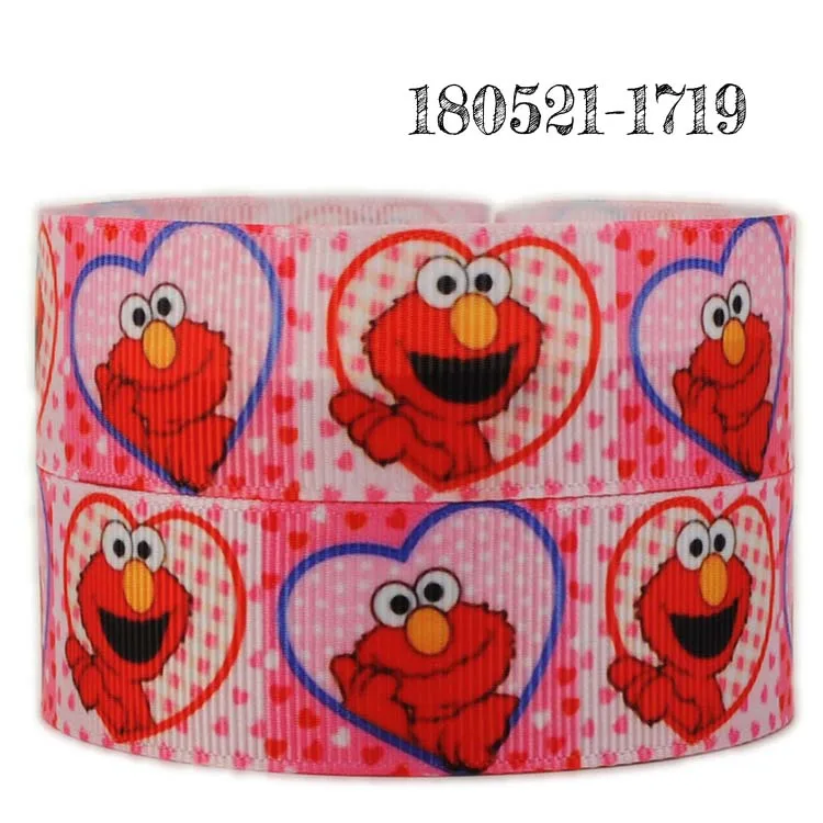 180521-1719 10 ярдов-различный размер Улица Сезам лента-Elmo и друзья/Улица Сезам grosgrain лента/атласная лента - Цвет: 180521-1719