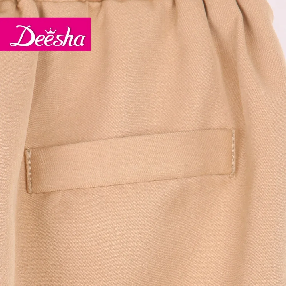 deesha child clothing 2014 new arrival solid fashion polyester straight mid lace girls trouses 1313701 Free shipping |
