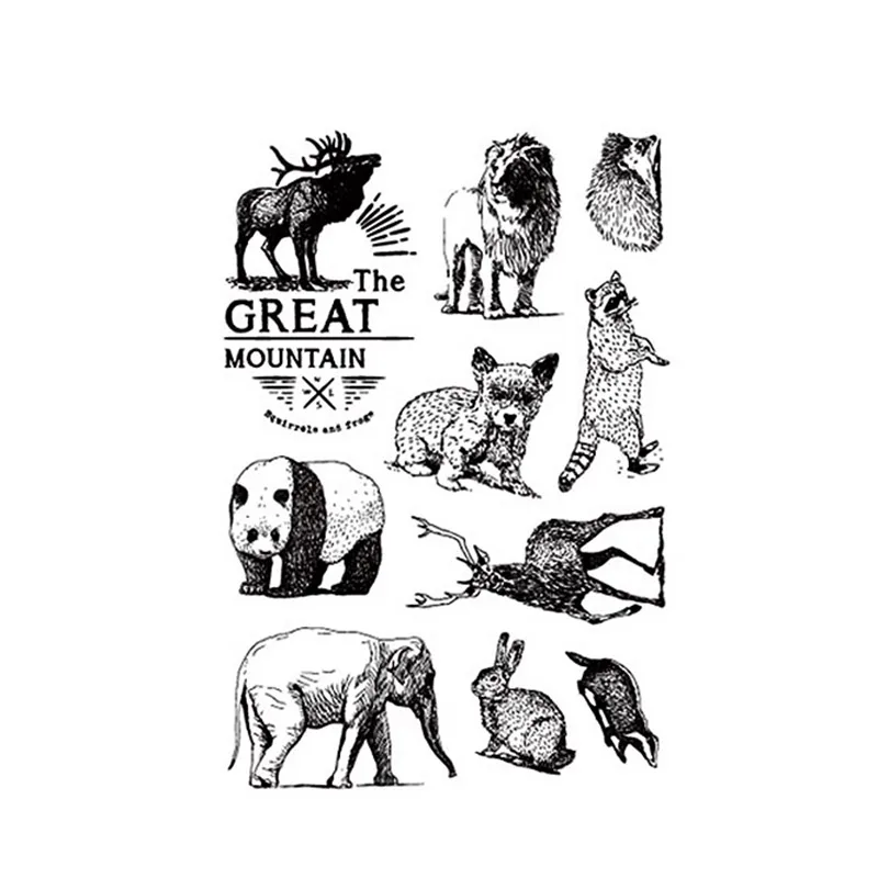 Новый Лес Животные панда слон прозрачные штампы для силиконовые DIY печати