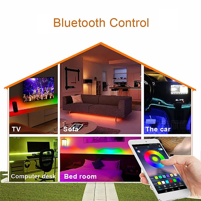 DC 5 В SMD5050 RGB светильник USB Светодиодная лента Bluetooth 30 светодиодный s/m Tira Светодиодная лента e светильник Ambi ТВ фон Гибкая Диодная неоновая лента