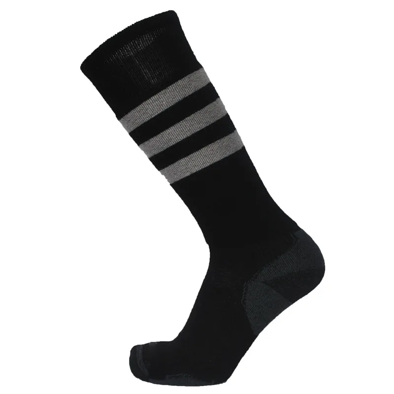 GRAY STRIPE Зимние теплые 60% Мериносовая Шерсть Толстые уличные спортивные профессиональные лыжные носки для сноубординга 2 цвета - Цвет: GRAY STRIPE