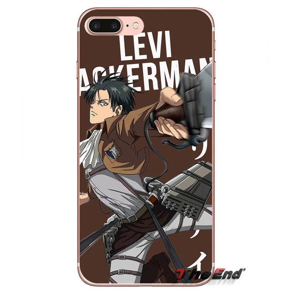 Для Apple iPhone X 4 4S 5 5S SE 5C 6 6s 7 8 плюс ТПУ прозрачная оболочка случаях аниме attack on titan