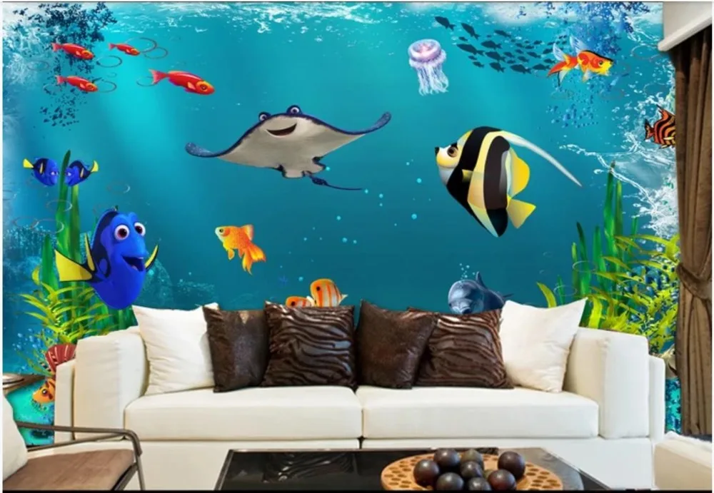 Пользовательские фото обои 3d для стен 3 d Средиземноморский красивый мультфильм