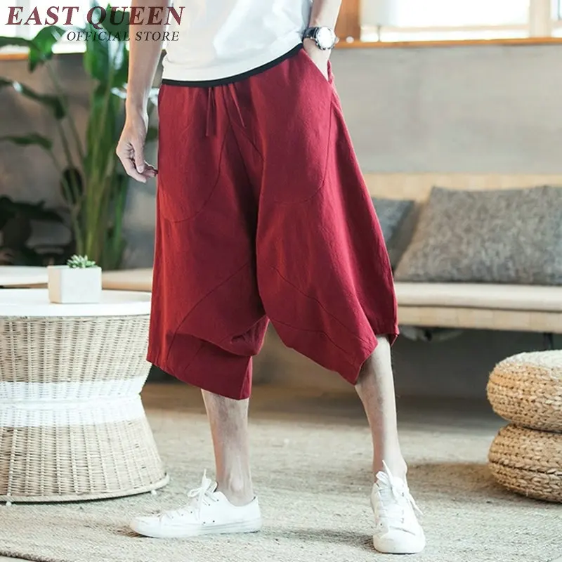 Штаны в китайском стиле Мужская традиционная китайская одежда мужские льняные