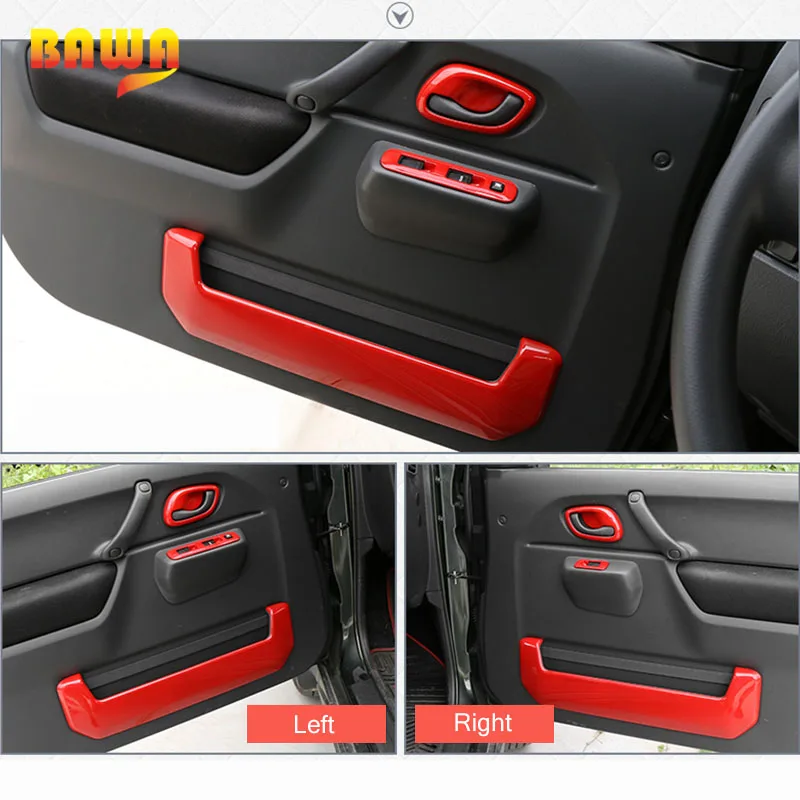 BAWA интерьерные молдинги для Suzuki jimny 2007- ABS кнопка Крышка дверная ручка Чаша наклейки для jimny двери интерьер комплект