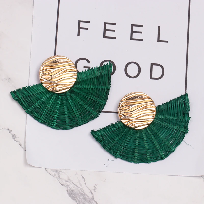Fashionsnoops ручной деревянный ротанга вязать висит серьги для Для женщин Boho «любящее сердце» ювелирные аксессуары ‒ серёжки
