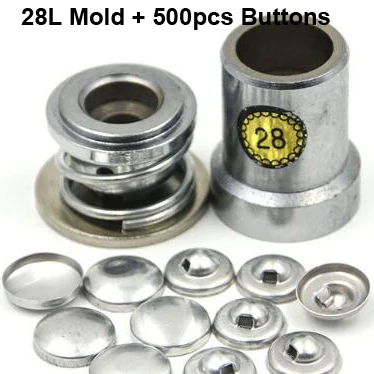 28L mold and buttons 500 компл./лот#16-60 13 размера круглый матерчатый Алюминий покрыта тканью пуговица W/1 инструмент для ремонта металла хлеб Форма для собственными руками Сделай Сам - Цвет: 28L mold and buttons