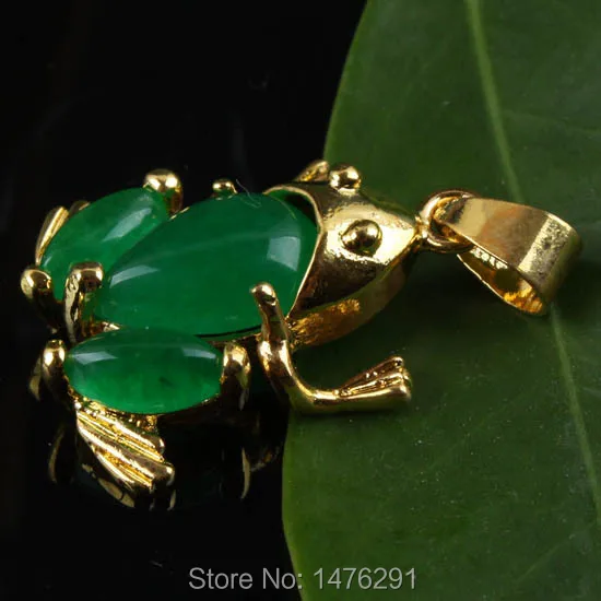 16x29 мм имитация камня зеленая нефритовая подвеска в виде лягушки 1 шт.|green jade