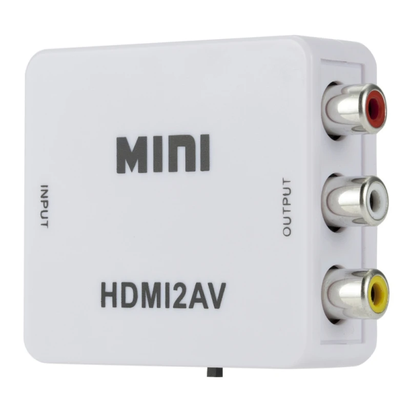 1080P Композитный Аудио Видео адаптер Upscaler HDMI в AV адаптеры конвертеры с USB кабелем RCA