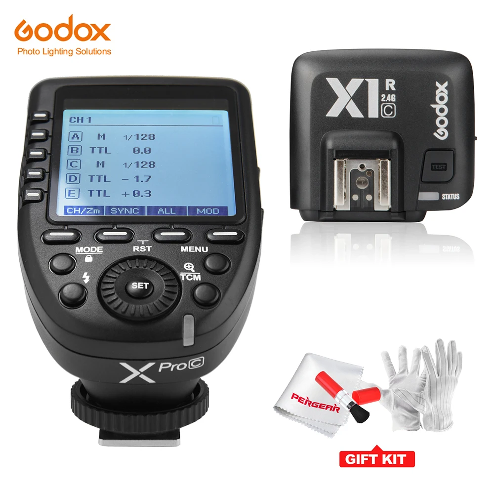 В наличии передатчик вспышки Godox XPro C с E TTL II 2 4G Беспроводная X СИСТЕМА HSS ЖК экран и