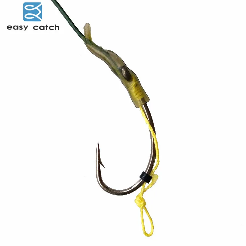 Легкая ловля 18 шт Карп рыболовные волосяные установки с зеленым покрытием