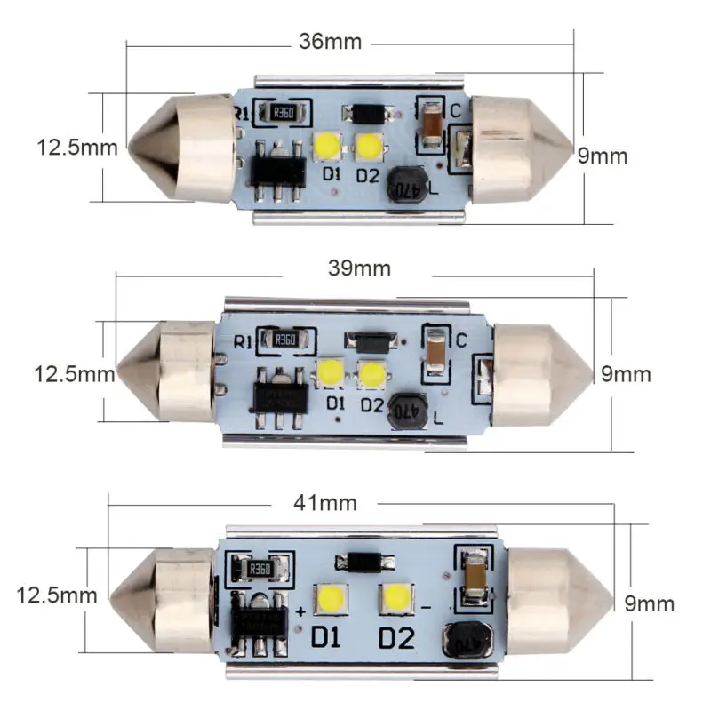 YM E Bright 100X гирлянда Canbus светильник 36/39/41 мм 14 Вт 6500K без ошибок C5W Led 12 в 7 * 2