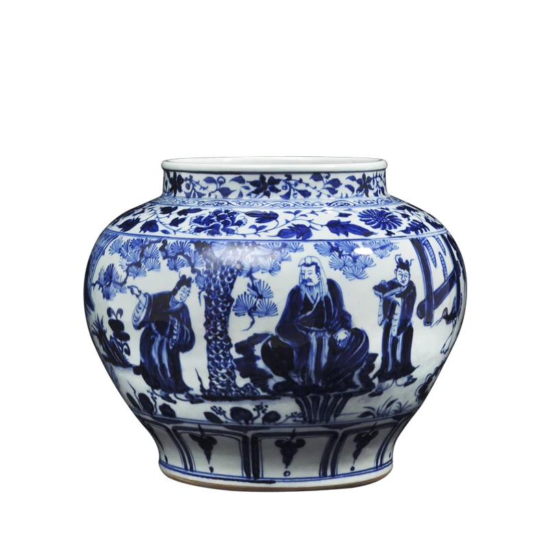 

Antique ceramic vase Chinese Blue and White Porcelain Figure Vases