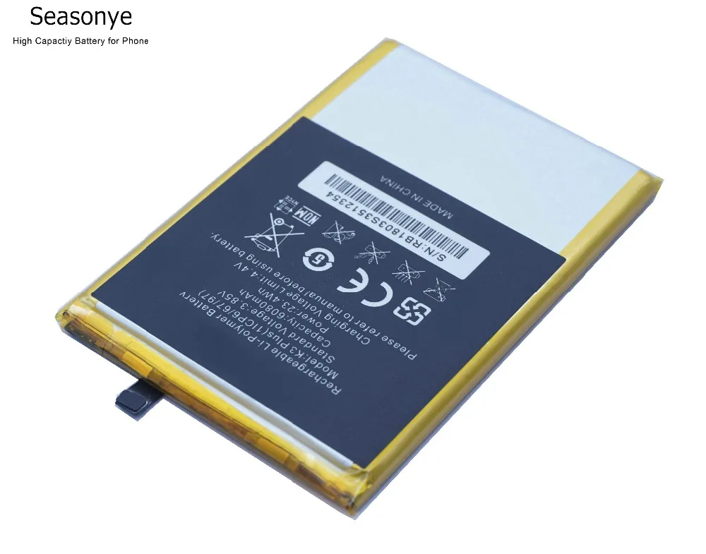 Seasonye 1x Новое поступление K3 PLUS 6080 мАч аккумулятор для телефона + отвертка