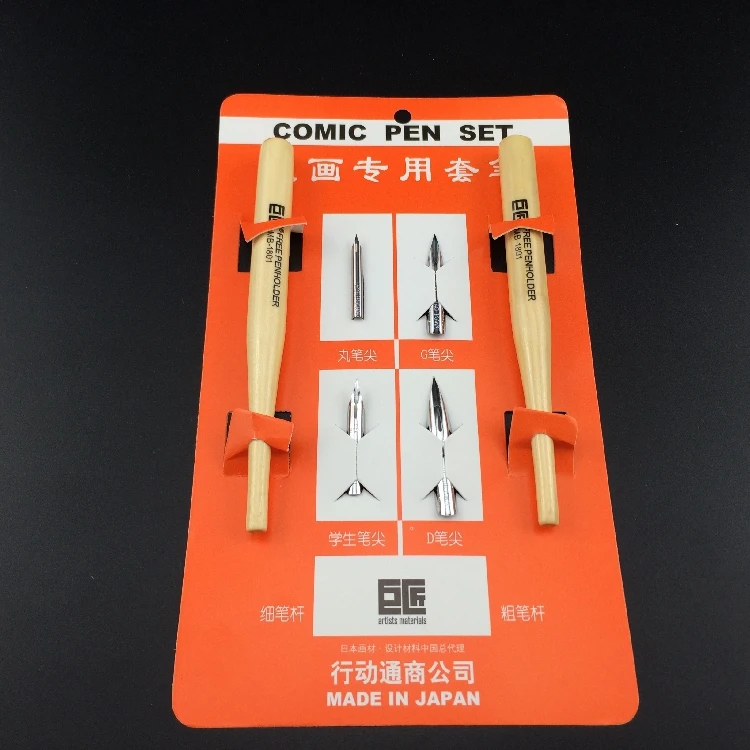 

Набор ручек LifeMaster Japan Nikko Comic Dip Pen (4 наконечника + 2 ручки) School/G/D/Maru Pen Nib Манга Художественная ручка для эскизов мультфильма