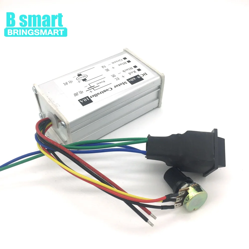 Контроллер скорости электродвигателя Bringsmart CCM6D PWM DC 9 60 в Реверсивный беговый 10 А