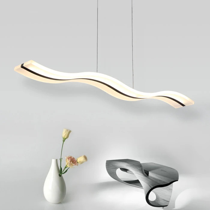 

Modern Wave Acrylic Led pendant light For Dining Room AC 110/220V Lustre Hanglamp Lampadario Lamparas De Techo