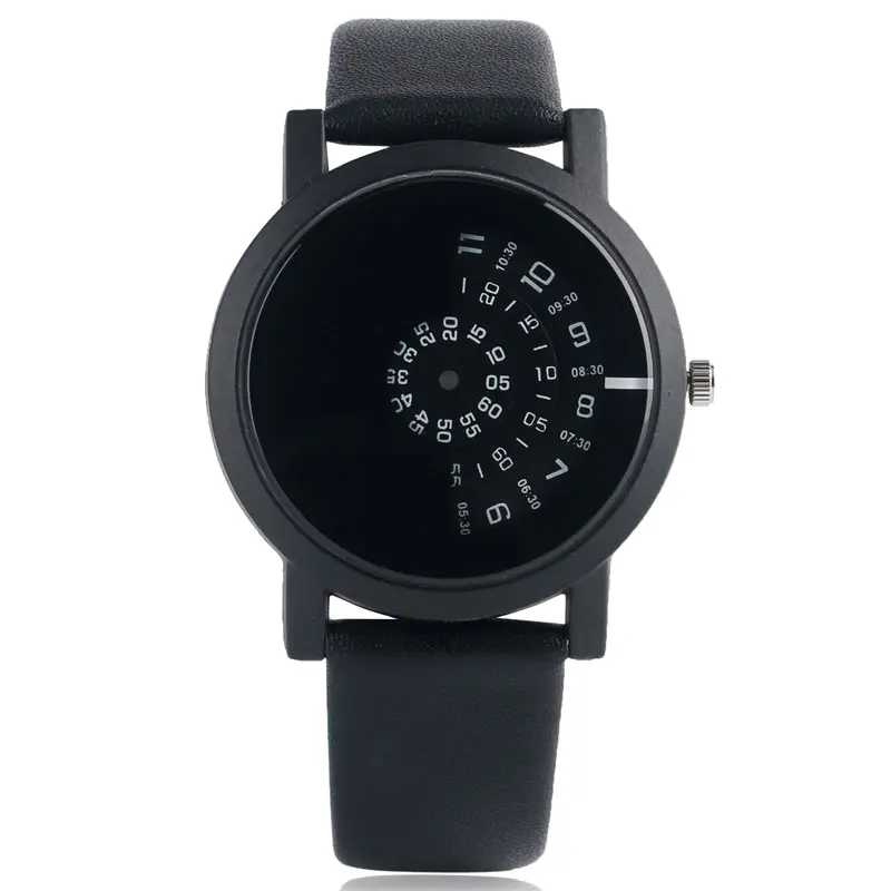 Часы с круглыми циферблатами стильные популярные кожаный ремешок современные