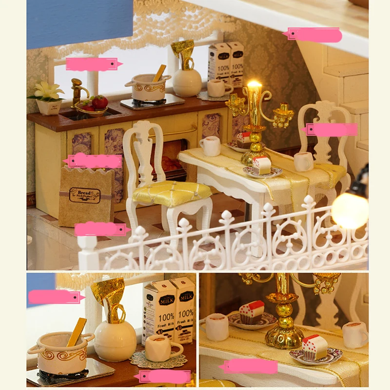 Mylb Новый DIY Сиэтл вилла модель творческий кукольный домик игрушки миниатюрная