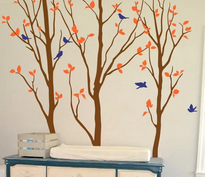 Виниловые настенные наклейки для детской комнаты с изображением ПАДАЮЩИХ