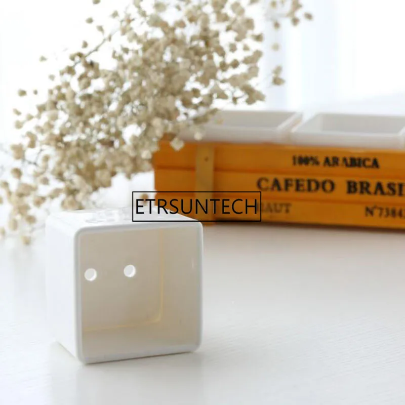 

Plastic Succulent Plant Fleshy Flower Pot Square Round White Box Decorative Container Garden Supplies