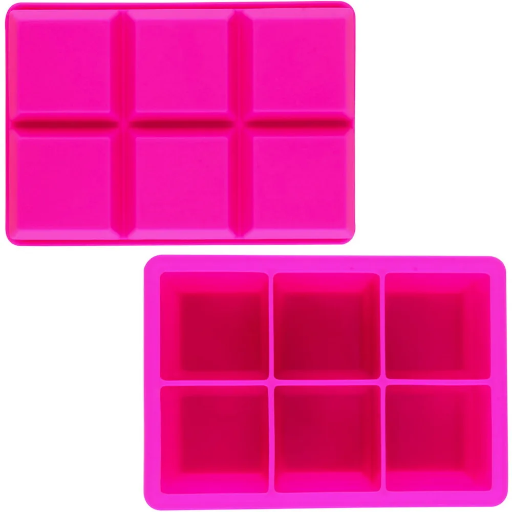 6 Полость большой силиконовый напиток ледяной куб пудинг для желе мыла Плесень