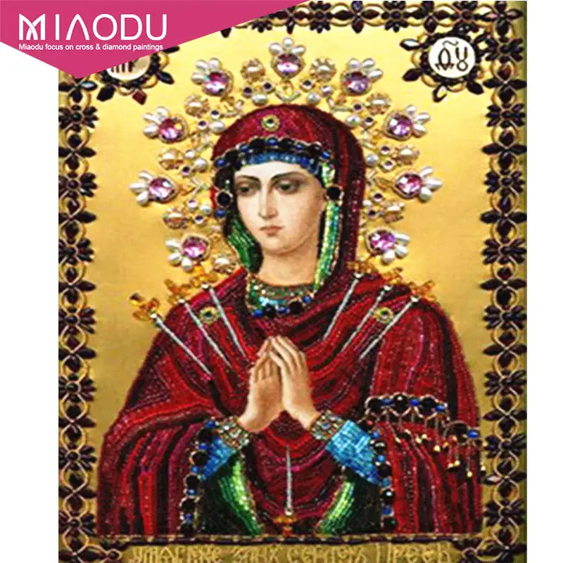 AB504 Miaodu Diy алмазная живопись Настенная Наклейка Ретро Религия подарок вышивка крестиком икона лидер Алмазная мозаика настоящая религиозная вышивка - Цвет: AB504