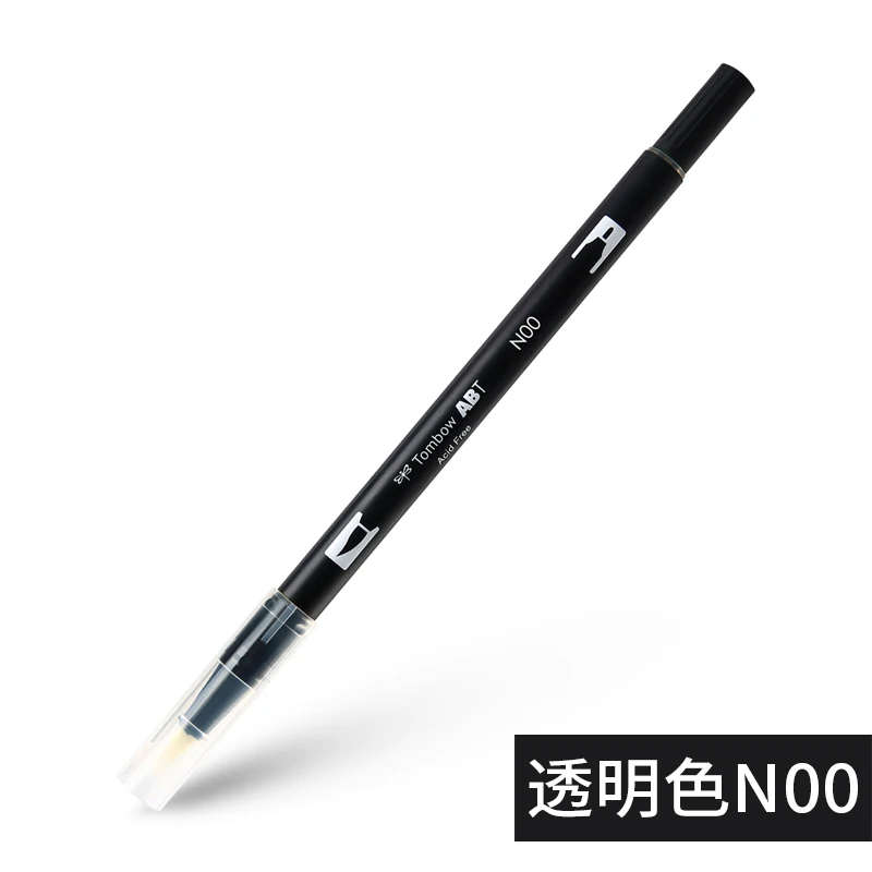 TOMBOW, двойная кисть, ручка, 96 цветов, двойная головка, художественные маркеры, акварельная основа, моющийся мягкий наконечник для рисования, письма, набросков, ABT - Цвет: N00