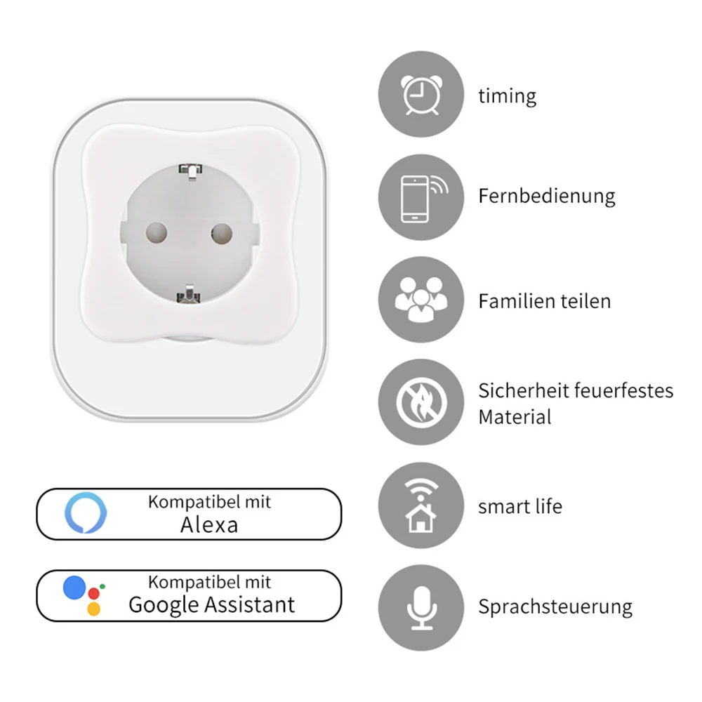 WiFi штекер смарт адаптер Новый Популярный Европейский стандарт Amazon динамик Google